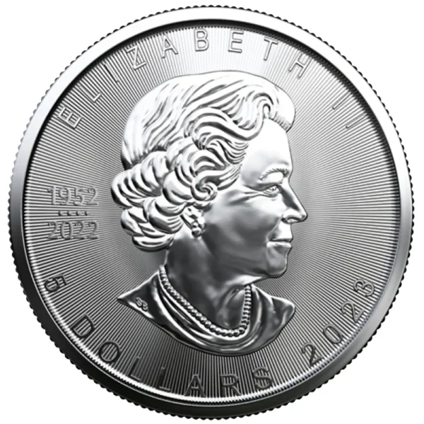 2023 $5 1oz .9999 Fine Maple Leaf Silver Royal Canadian Mint Bullion Coin - Image 2