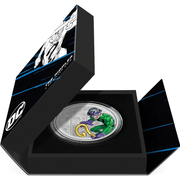 2023 $5 The Riddler – DC Comics Villains 3oz Silver Proof Coin - Image 2