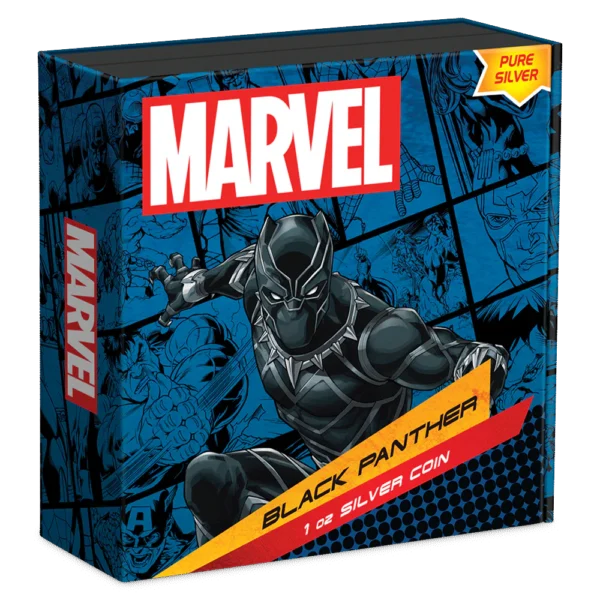 2023 $2 Marvel Black Panther 1oz Silver Coin - Image 2