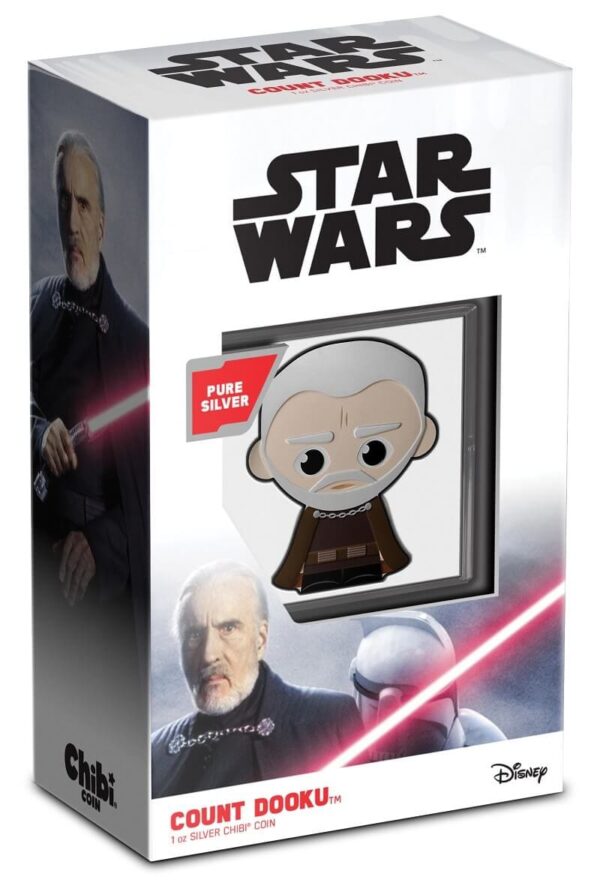 2023 $2 Count Dooku Chibi® 1oz Silver Proof Coloured Coin