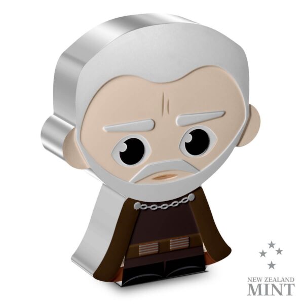 2023 $2 Count Dooku Chibi® 1oz Silver Proof Coloured Coin - Image 2