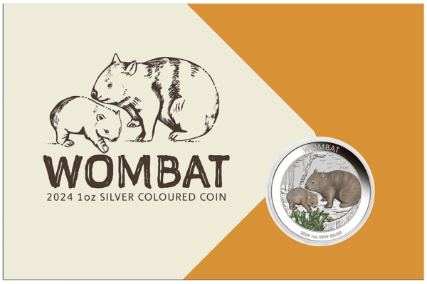 2024 $1 Wombat 1oz Silver Coloured Coin In Card - Image 4