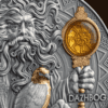 2024 $5 Dazhbog - Divine Faces of the Sun 3oz Silver Coin - Closeup Reverse View