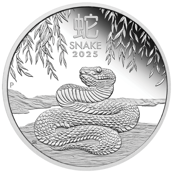 2025 $1 Year Of The Snake - Australian Lunar Series II 1oz Silver Proof Coin - Image 2