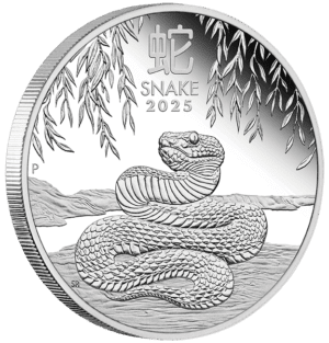 2025 $1 Year Of The Snake - Australian Lunar Series II 1oz Silver Proof Coin