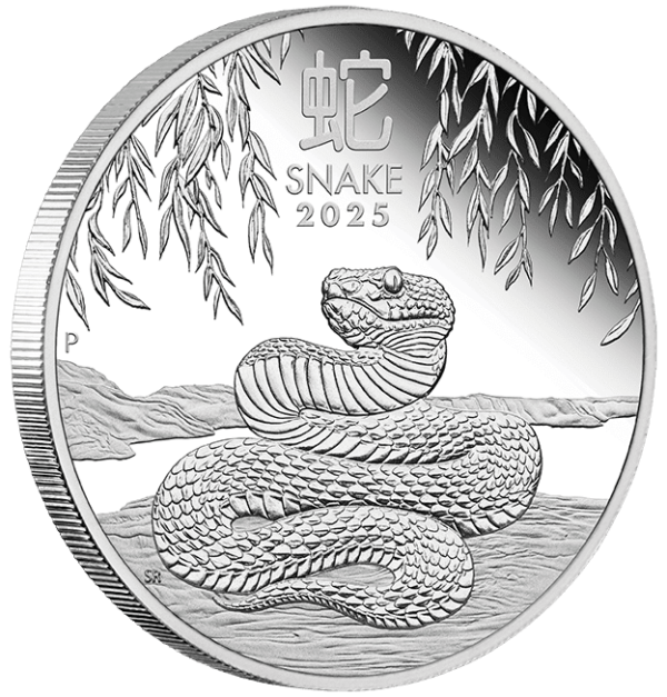 2025 $1 Year Of The Snake - Australian Lunar Series II 1oz Silver Proof Coin