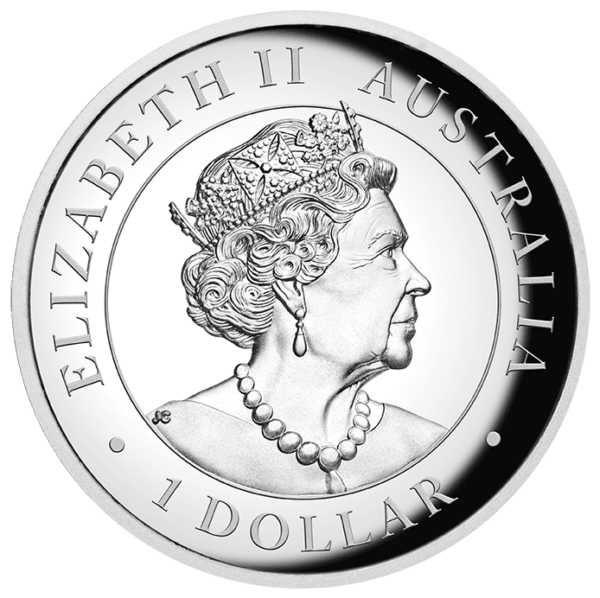 2020 $1 Australian Kangaroo 1oz Silver Coloured High Relief Coin - Image 2