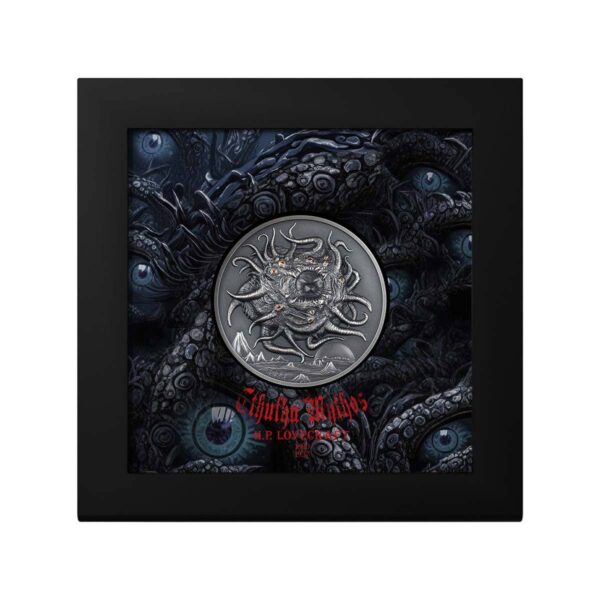 2023 $20 H.P. Lovecraft Azathoth 3oz Silver Antiqued Ultra High Relief Coin - Image 3