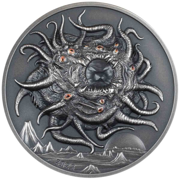 2023 $20 H.P. Lovecraft Azathoth 3oz Silver Antiqued Ultra High Relief Coin