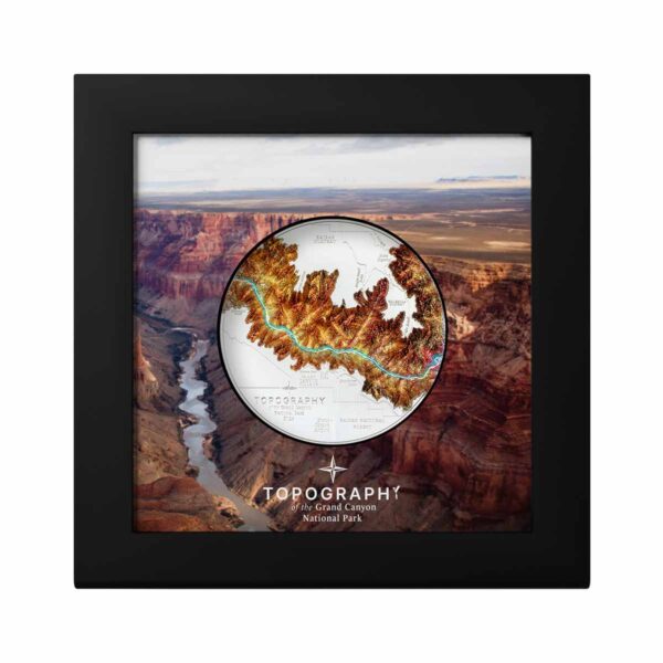 2023 $25 Grand Canyon Topography 5oz Silver Proof Ultra High Relief Coin - Image 3