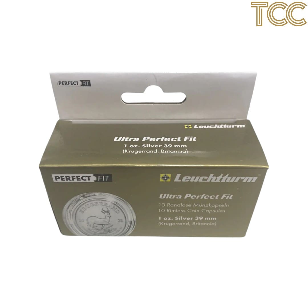 40 x Coin Capsules ULTRA Perfect Fit for Krügerrand & Britannia 1oz Silver Coins - Boxed