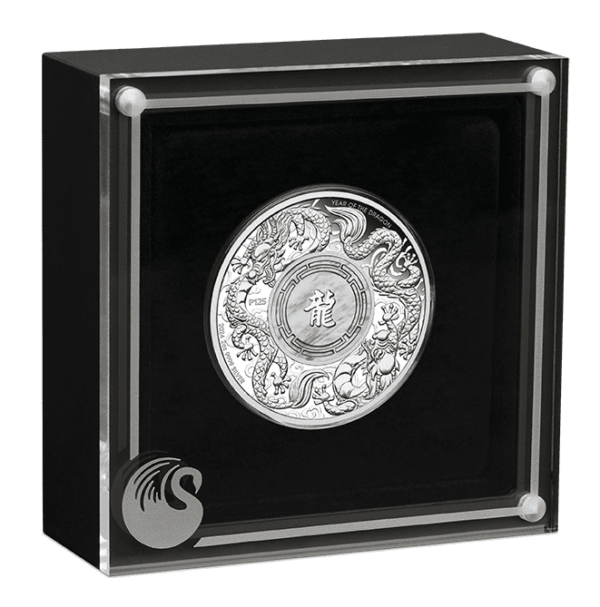 2024 $2 Double Dragon With Mother Of Pearl 2oz Silver Proof Coin - Image 3