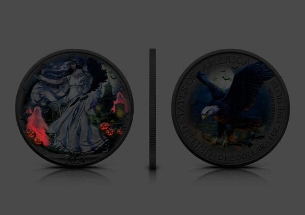 2024 Halloween Ghost Night USA 1oz American Eagle Silver Coin - Image 5