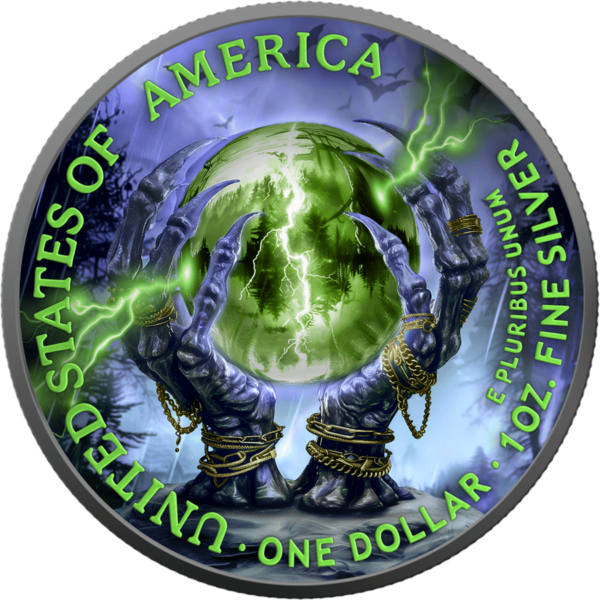 2024 Witch Spell Halloween USA 1oz American Eagle Silver Coin - Image 4