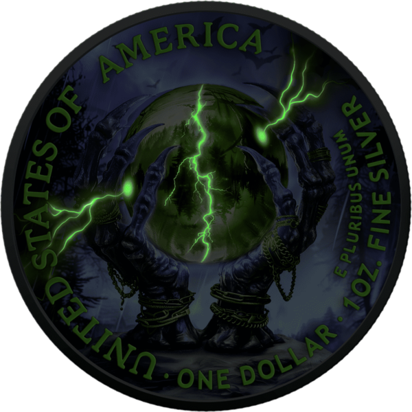 2024 Witch Spell Halloween USA 1oz American Eagle Silver Coin - Image 3