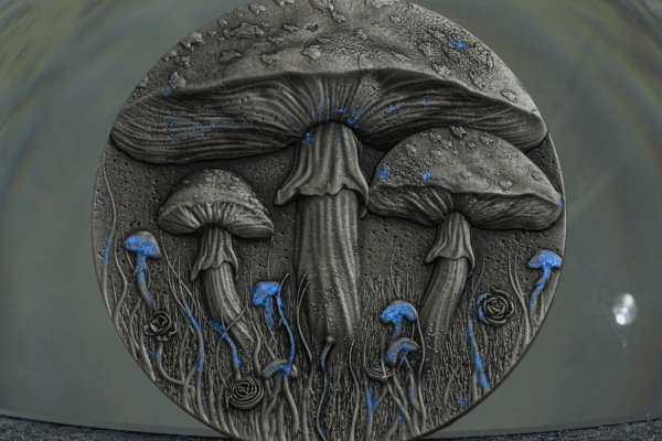 2025 Magic Mushroom 2oz Silver High Relief Coin - Image 4