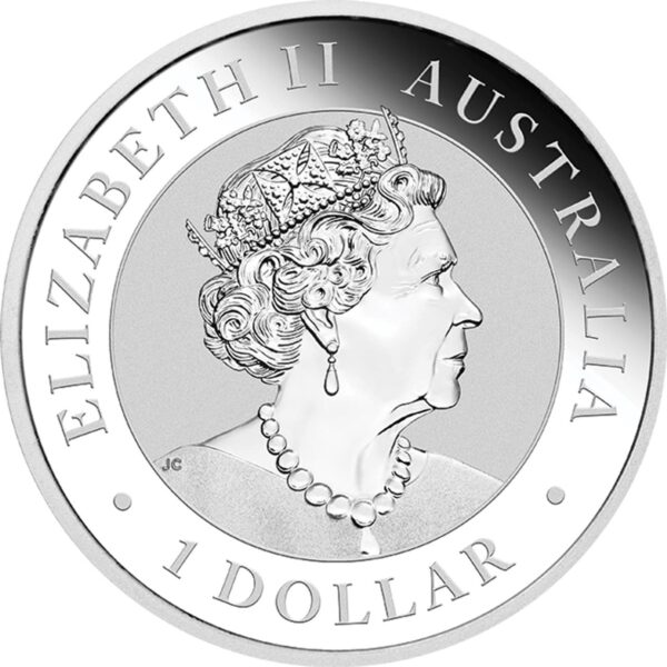 2020 $1 Australian Kangaroo 1oz Silver Proof Gilded Coin - Image 2