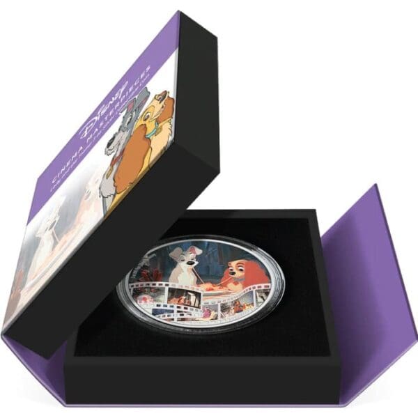 2023 $10 Lady & the Tramp - Disney Cinema Masterpieces 3oz Silver Proof Coin - Image 4