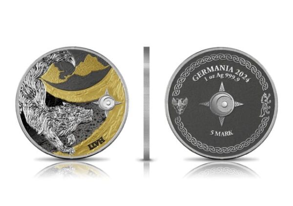 2024 Ragnarök: Sköll & Hati Geminus 2 x 1oz Silver BU Coin Set - Image 4