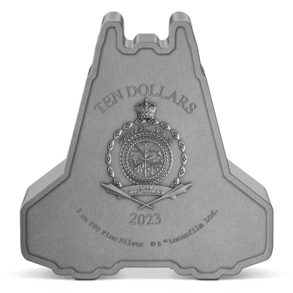 2023 $10 Bo-Katan’s Gauntlet Starfighter – The Mandalorian 3oz Silver Coin - Image 3