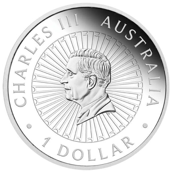 2024 $1 Great Southern Land 1oz Silver Proof Chrysoprase Coin - Image 5