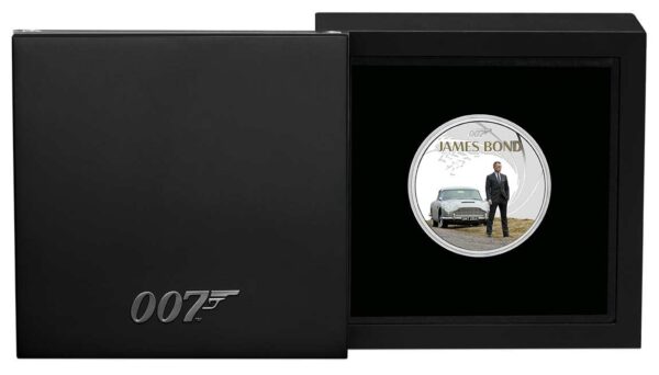 2024 $1 James Bond Daniel Craig 1oz Silver Proof Coloured Coin - Image 3