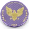 2021 The Liberator Gold & Violet Skull 1oz Silver Coloured Proof Coin - Image 2