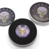 2021 The Liberator Gold & Violet Skull 1oz Silver Coloured Proof Coin - Image 3