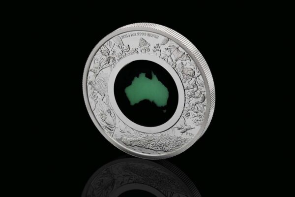 2024 $1 Great Southern Land 1oz Silver Proof Chrysoprase Coin - Image 8