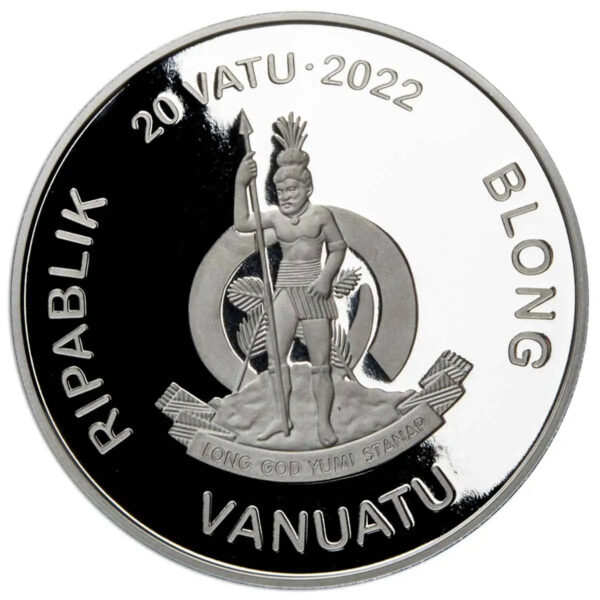 2022 20 Vatu Save Our Earth 1oz Silver Proof Coin - Image 2