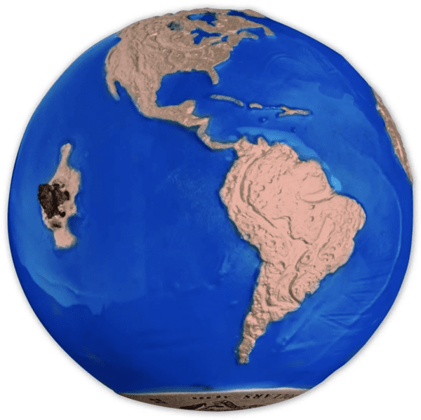 2022 $5 Blue Marble Endangered Meteorite Rose Gold 3oz Silver Coin - Image 2