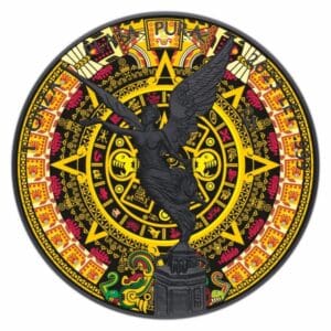 2023 Aztec Calendar 1oz Silver Colourised Mexico Libertad Coin