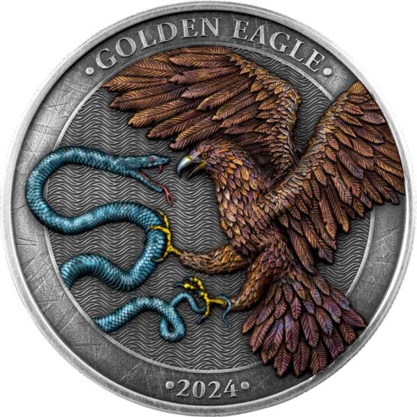 2024 €10 Malta Golden Eagle 2oz Silver BU High Relief – Limited Edition Coin