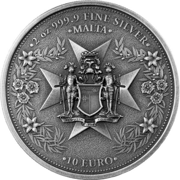 2024 €10 Malta Golden Eagle 2oz Silver BU High Relief – Limited Edition Coin - Image 2