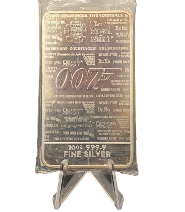 Buyback: 10oz .9999 Fine Silver Minted Bar - 007 No Time to Die The Royal Mint