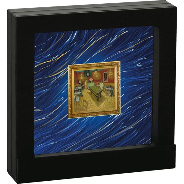 2023 $1 Vincent Van Gogh - The Night Cafe 1oz Silver Proof Coin - Image 2