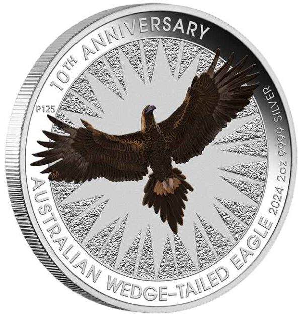 2024 $2 Australian Wedge-Tailed Eagle 10th Anniversary 2oz Silver Coin in Card