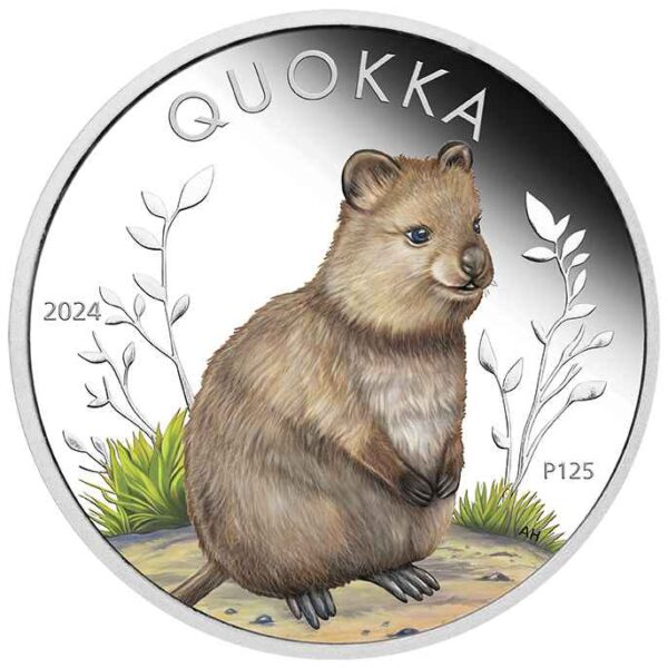 2024 $1 Australian Quokka 1oz Silver Proof Coloured Coin - Image 2