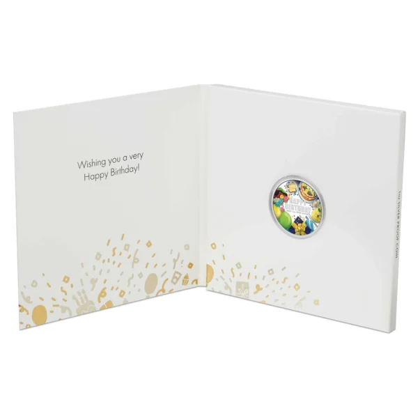 2023 $1 1oz .9999 Silver Proof Coloured Happy Birthday Coin