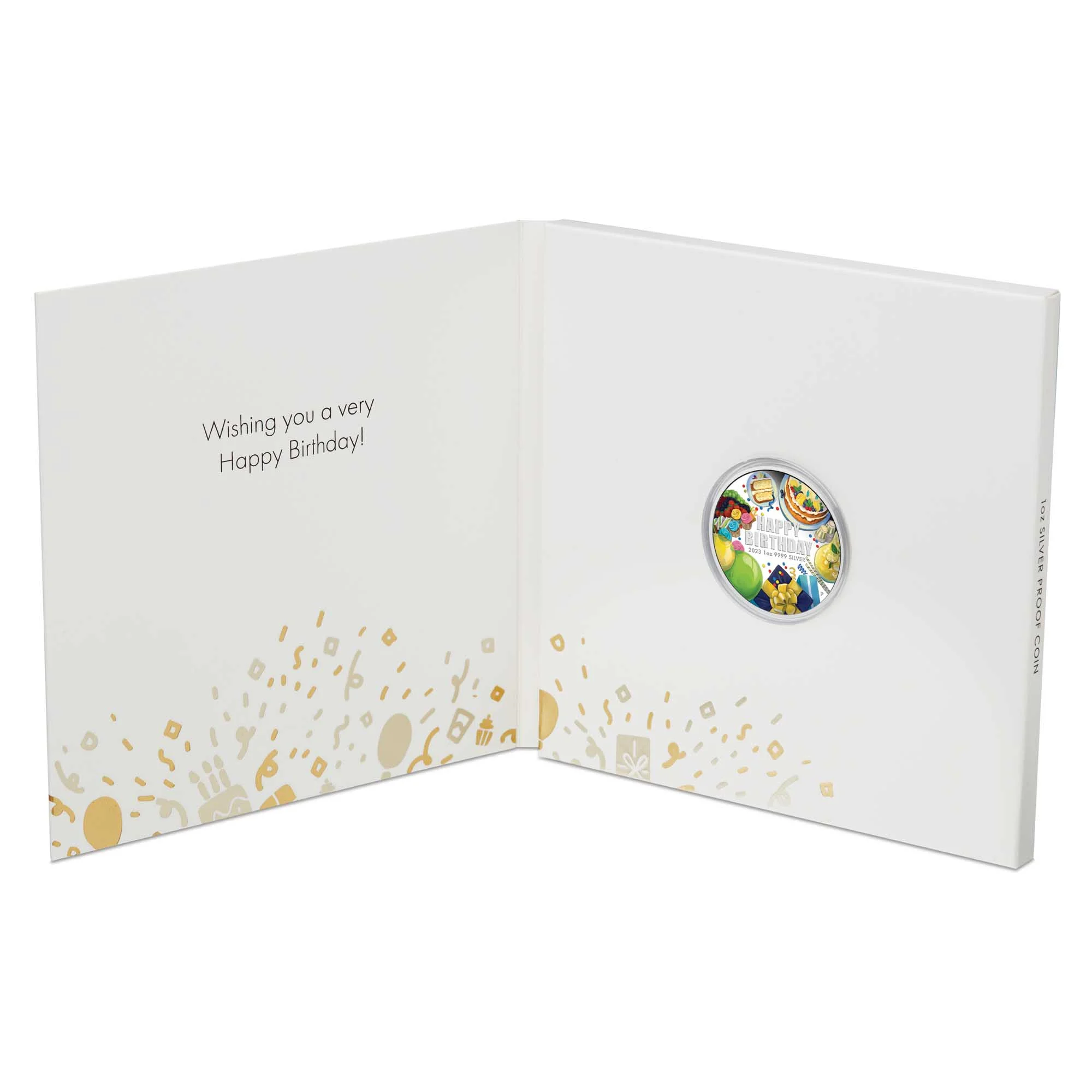 2023 $1 1oz .9999 Silver Proof Coloured Happy Birthday Coin