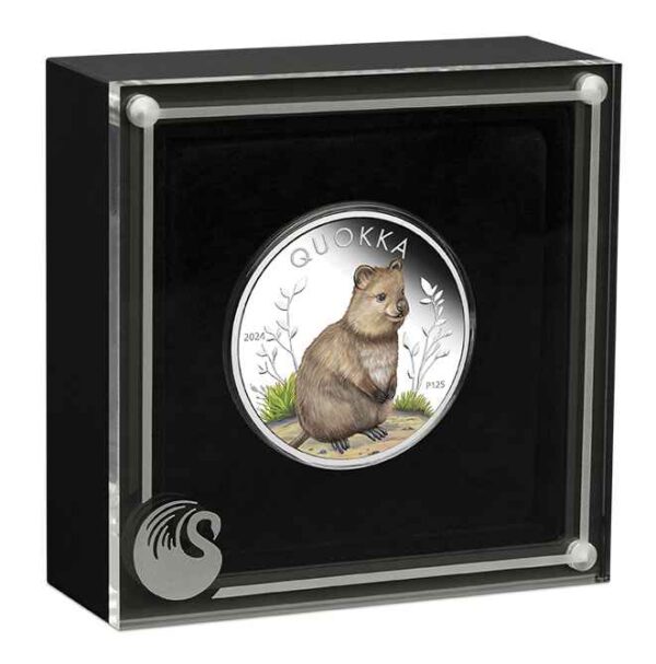 2024 $1 Australian Quokka 1oz Silver Proof Coloured Coin - Image 4