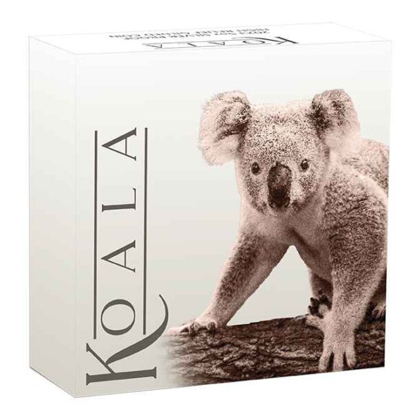 2024 $8 Australian Koala 5oz Silver Proof High Relief Gilded Coin - Image 3