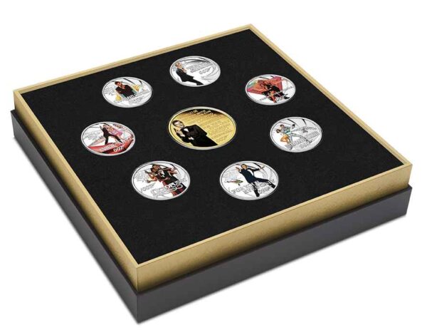 James Bond Roger Moore Silver Proof Eight-Coin Collection - Image 20