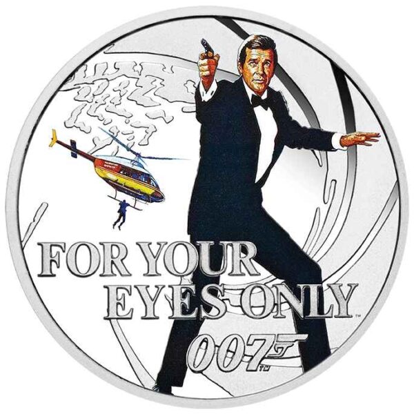 James Bond Roger Moore Silver Proof Eight-Coin Collection - Image 4