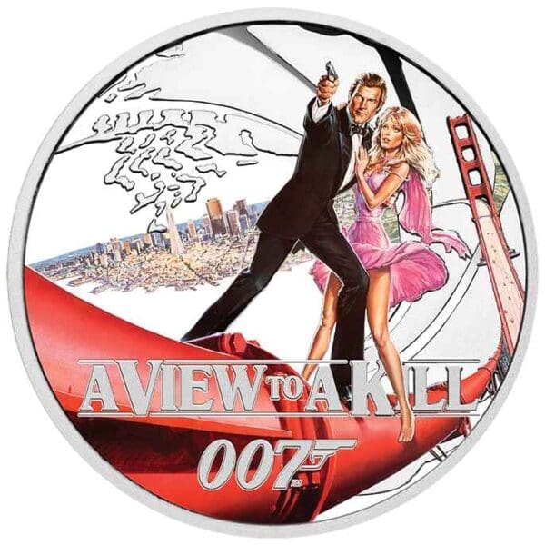 James Bond Roger Moore Silver Proof Eight-Coin Collection - Image 3