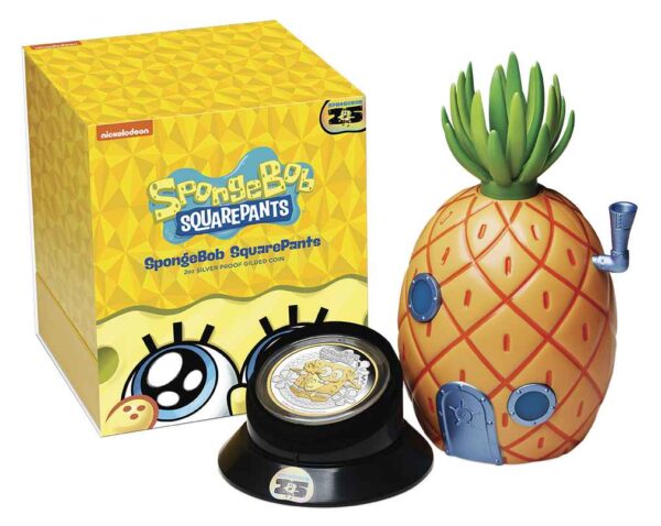 2024 $2 SpongeBob SquarePants 2oz Silver Proof Gilded Pineapple Coin