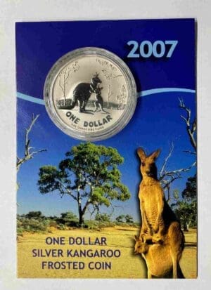 2007 $1 Kangaroo Series 1oz Silver Frosted Coin