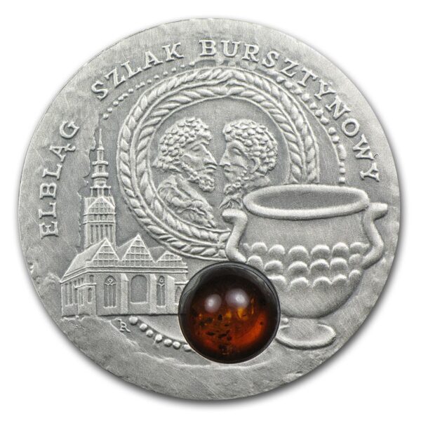 2009 $1 Amber Route Series Elblag Silver Coin