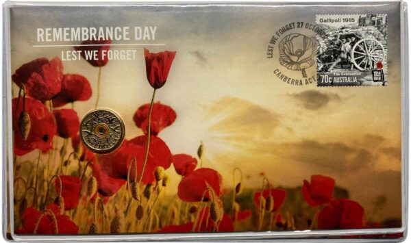 2015 $2 Flanders Fields Remembrance Day Coloured PNC