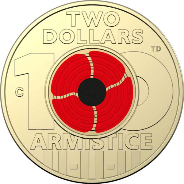 2018 $2 Armistice Centenary Remembrance Day C Mint Mark Coin On Card - Image 2